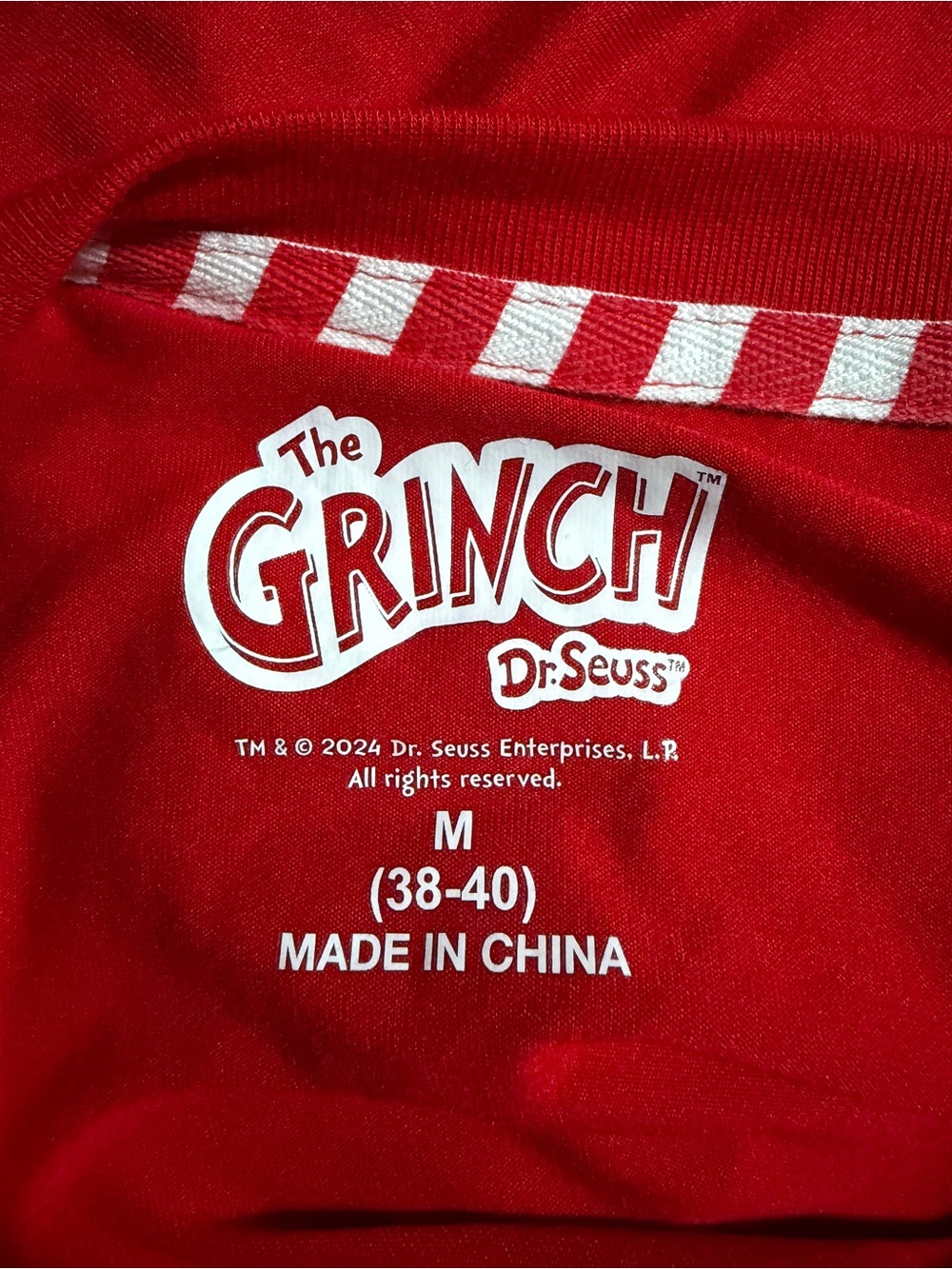 The Grinch Dr. Seuss Red Christmas Graphic Long Sleeve Shirt Size M - Picture 10 of 12